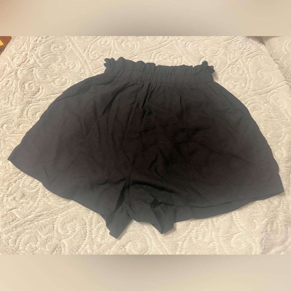 Erika Black Women's Rayon Flounce Shorts